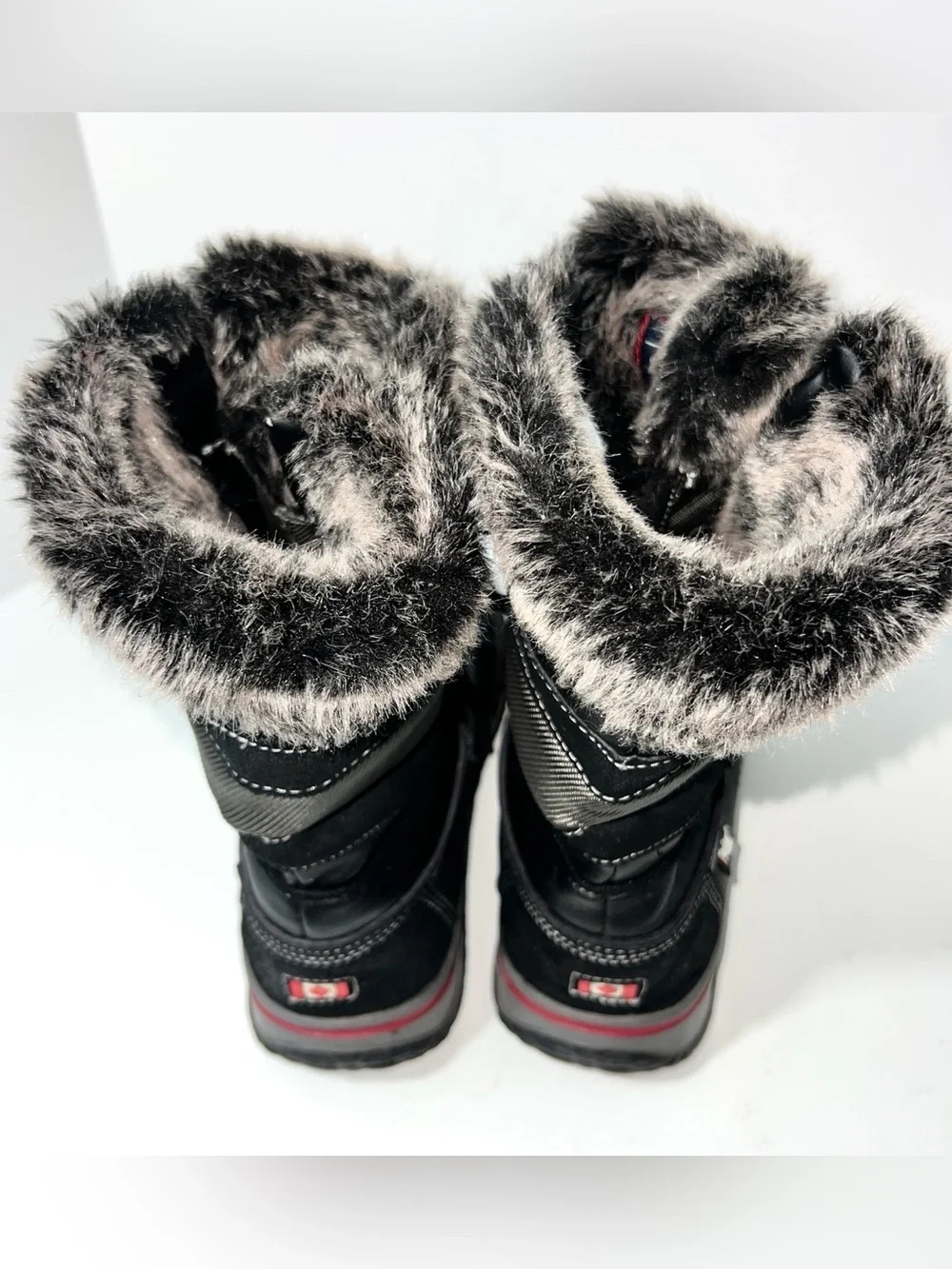 Pajar Canada Waterproof Winter Boots Black Faux Fur Lace Up Women’s 8.5 US / 39